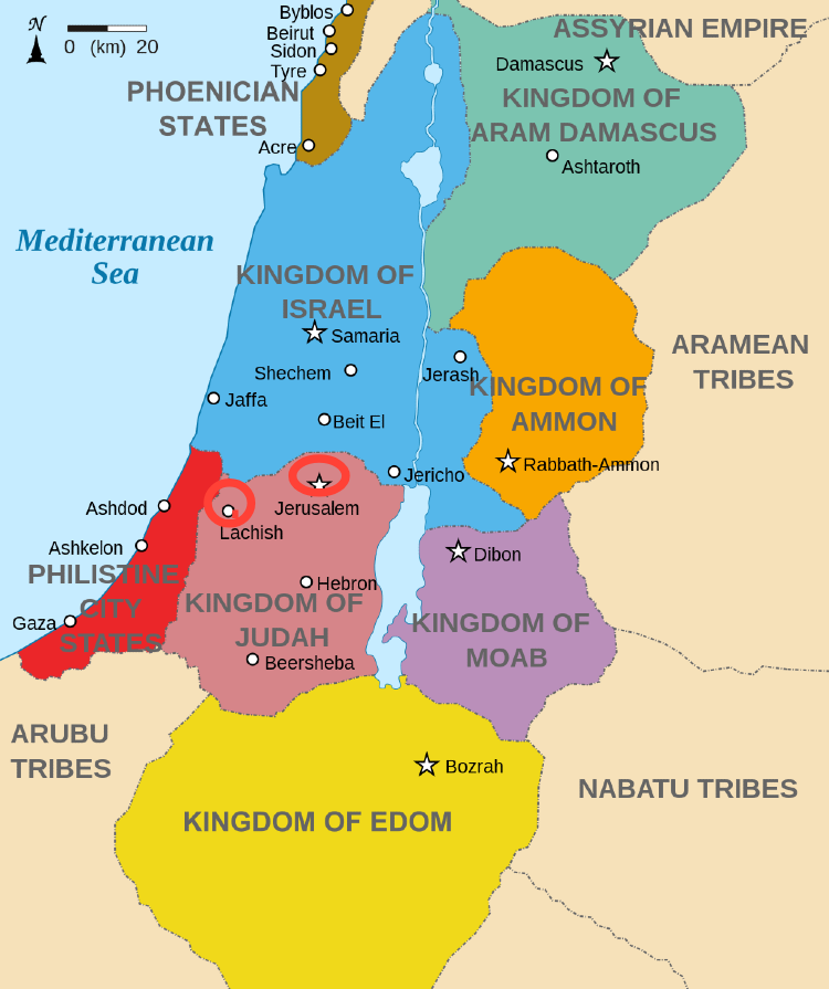 Ammon and its neighbors, around 830 BCE